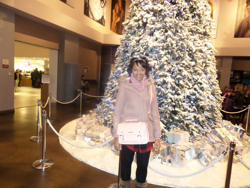 Harry Potter Studio Tour Christmas Tree (and me)