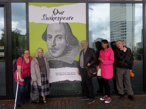 My Visit to the Our Shakespeare Exhibition - Library entrance