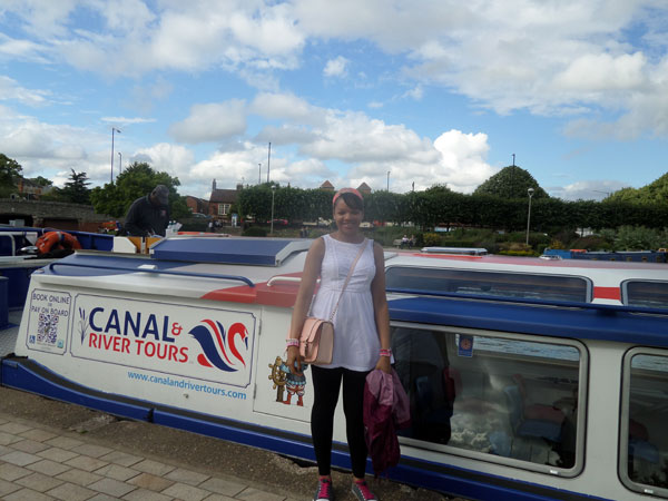 Me standing by the Canal and River Tour Boat