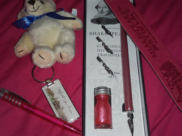 What I bought from Stratford-upon-Avon